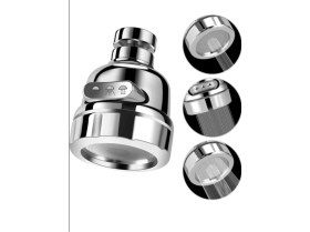 Resim 3 Fonksiyonlu Dönerli Krom Kubar Başlığı - Oynar Musluk Başlığı 2 Yıl 