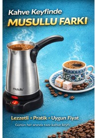 Resim Musullu MSL-CM212 Elektrikli Cezve Çelik Katlanır Kulp 