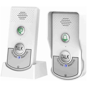 Resim Kablosuz Kapı Zili İnterkom Ev Için Şarj Edilebilir Hs7009-w-1 