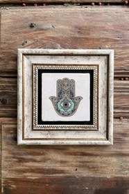 Resim Oscar Stone Decor Çerçeveli Taş Duvar Dekoru Tablo 20X20Cm 2'Li Set (60-114) Semazen Fatma Ana 2-2Cdd-026 