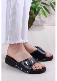 Resim Fort Elis 1001 Rahat Tokalı Ortopedik Kadın Terlik Lacivert 