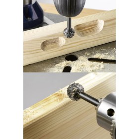 Resim 3 Parça Raspalama ve Törpü Seti, Matkap Ucuna Takılır, CE121 