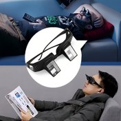 Resim 1 Adet Unisex TV İzleme, Telefon Kullanma, Evde Rahatlamak veya Çalışmak İçin Gözlük - Tembel İnsanlar için Düz Lensli Refraktif Prizmalı 