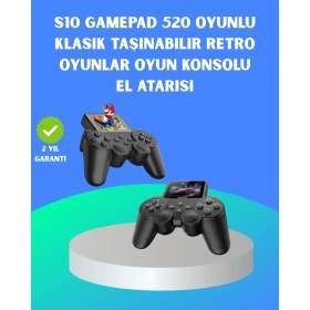 Resim Gültekin 2.4 Inç Hd Renkli Ekranlı 500-IN-1 Taşınabilir Retro Oyun Konsolu, Kablolu Tv Bağlantısı ve 