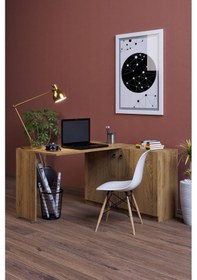 Resim Flor Çok Amaçlı Çalışma Masası-ceviz Ceviz 