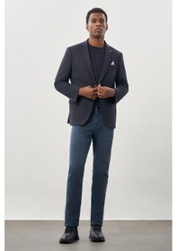 Resim İmza Koyu Lacivert Düz Gabardin Mono Yaka 2 Düğme Esnek 6 Drop Comfort Fit Casual Ceket 1002245165 200 Koyu Lacivert 