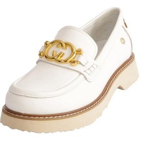 Resim Mammamia D25ya-3685 Kadın Deri Günlük Ayakkabı Beyaz Pen 