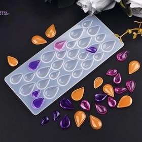 Resim Epoksi Silikon Kalıp Çoklu Damla Takı ve Obje Kalıbı 