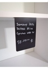 Resim 10 Ad Pvc Karatahta Siyah Etiket Pano 14x10 Cm Yapışkanlı İsimlik 