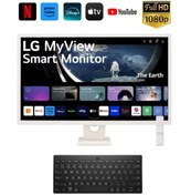 Resim LG WebOS Akıllı MonitörTV IPS 1920x1080 FULHD 32 inç 80 Ekran Smart Monitör TV+ Kablosuz Klavye 