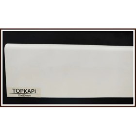 Resim By Istanbul Yalı Serisi Saten Beyaz Pvc Kaplama Parke Süpürgeligi T8 