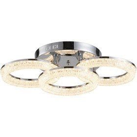 Resim Gomez 3'lü Krom 3 Renkli Modern Plafonyer Led Avize Krom 