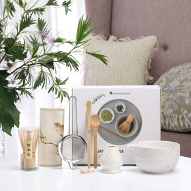 Resim 8 Adet Japon Matcha Tören Seti - Bambu Çay Fırçası, Kase, Kaşık, Filtre ve Stand - Tradisyonel Dekor için Mükemmel Hediye 