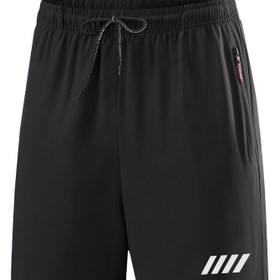 Resim Erkekler için Fermuarlı Cep Detaylı Hafif Nefes Alabilen Spor Şortları - Deniz Mavisi, Esnek Polyester Kumaş, Rahat Yaz Plaj ve Spor Giyim, Erkekler İçin İdeal Hediye, Rahat Spor Şortları | Şık Bel Bandı Dizaynı | Pürüzsüz Kısa Kumaş 