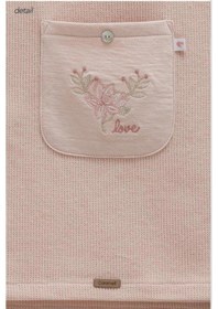 Resim Soft Style Girl Kız Triko Görünümlü Penye Battaniye Pembe 