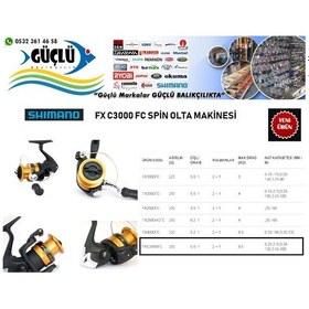 Resim Spin Olta Makinesi Shimano Fx C3000 Fc 