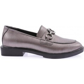 Resim Dgn 216-22k Kadin Ön Halka Tokali Oxford Ayakkabi 216-1986-R11414 Platin 