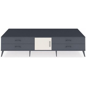 Resim Kronos Tv Ünitesi Tek Raflı 4 Çekmeceli Tek Kapaklı 220x59x51 Antrasit-aytaşı/antrasit Aytası/antrasıt - Antrasıt 