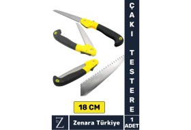 Resim Zenara Kompakt Kamp Piknik Mangal Outdoor Tamirat Kesme Cep Boy Çakı Tipi Katlanır Budama Testeresi 18 cm 
