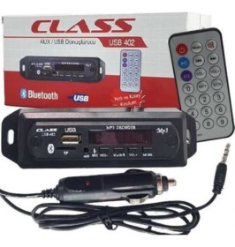 Resim Clas Bluetoothlu Araç Oto Teyp Aux USB Sd Mikrofonlu Dönüştürücü Çevirici Mp3 Modülü Müzik Çalar 