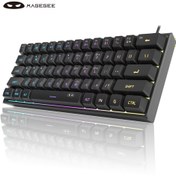 Resim MageGee Mini 60% Oyun Klavyesi, RGB Aydınlatmalı 61 Tuş Ultra-Kompakt Ergonomik Mekanik Hissi Ofis ve PC, MAC, PS4, Xbox ONE için Yüksek Kaliteli Bilgisayar Klavyesi 