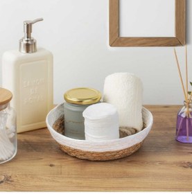 Resim Porsima 15293 Çok Amaçlı Hasır Sepet Düzenleyici Ekmeklik Beyaz 