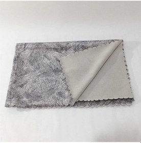 Resim Koltuk Çekyat Örtüsü Açık Gri Damar Desenli Kaymaz Taban Süngerli Üst Kumaş Kadife 