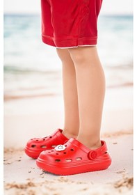 Resim Kiko Kids Eva Plaj Havuz Okul Kreş Erkek Çocuk Terlik Twg 755 Kırmızı 