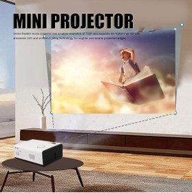 Resim Coverzone WiFi Ve Bluetooth özellikli Mini Projektör, Dış Mekan Ev Sineması HDMI, USB Bağlantı Noktaları T01 