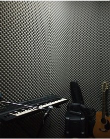 Resim Akustik Yumurta Sünger 60dns Yanmaz 50cmx50cm 40mm 20adet + 3 Sprey Yapıştırıcı 