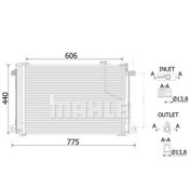 Resim KNECHT AC786000S Klima Radyatörü (644×435×16) W204 S 204 C204 C218 C 220 Cdı C 250 Cdı M 274.910 (Eno:8Fc351343274) 