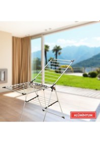 Resim Tevalli T-Mt06 Kurudy Saloon Alüminyum Çamaşır Kurutmalık Gri 
