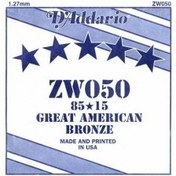 Resim D'Addario ZW050 Tek Akustik Gitar Teli (50) 
