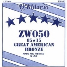 Resim D'Addario ZW050 Tek Akustik Gitar Teli (50) 