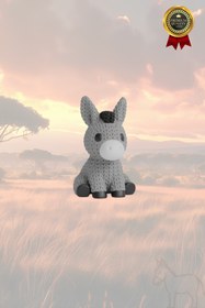Resim mmb Örgü Desenli Amigurumi Eşek Anahtarlık Çanta Charm Araç Aksesuarı 