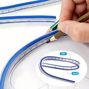 Resim 1 adet Esnek 30cm Kavisli Cetvel İngilizce ve Metrik Ölçeklerle - Dikiş, Tasarım ve Çizim için Bükülebilir Plastik - Şeffaf, Kolay Okunur İşaretlemeler - Mühendislik, Tasarım, Giyim İçin İdeal - Öğrenciler, Tasarımcılar ve El Sanatçıları İçin Mükemmel Hediye 