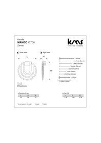 Resim Mango Zamak Kulp Dolap Çekmece Ünite Komidin Kulbu Siyah 