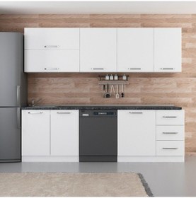 Resim Minar 255 Cm Mutfak Dolabı Beyaz 255-b10 