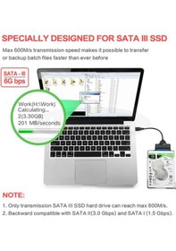 Resim Usb 3.0 2.5 Inç Sata 4706P Ssd Hdd Hard Disk Kutu Kablosu 50Cm 