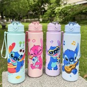 Resim Disney Stitch 800ml/27oz Sızdırmaz Pop-Up Kapak Spor Su Şişesi - Sevimli Karikatür Tasarımı, Dayanıklı Plastik, Taşınabilir, Dış Mekan Aktiviteleri İçin İdeal, Doğum Günleri, Anneler Günü, Noel, Koşu Arkadaşı, Elde Yıkama Sadece, Dış Mekan Hidrasyon|Oyun Sever Tasarım|Dayanıklı Plastik 