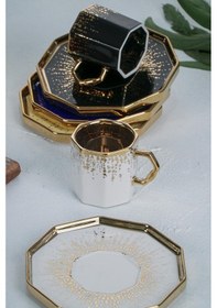 Resim ACAR Coleen 6 Kişilik Porselen Kahve Fincanı Takımı HXF-21-0114 