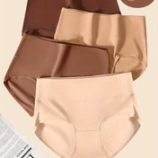 Resim 4 Paket Yüksek Bel ve Esnek Kadın Slip, Rahat Nefes Alabilen Elastik İç Çamaşırı Pantolonu, Sonbahar ve Kış Stili Üçgen Tanga, Kadınlar için yüksek bel külot,Kadın İç Çamaşırı,Kadınlar İçin Yüksek Bel İç Çamaşırı, Günlük İhtiyaçlar,Kışlık İç Çamaşırları,Rahat Oturuş,Dikişsiz Tasarım,Esnek Kumaş,Hafif Külotlar,Kadın Külotları,Destekleyici İç Çamaşırlar,Kadın Modası,Ofis Kıyafeti 