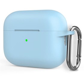 Resim Apple AirPods Pro 2 Kılıf Silikon Mat Kancalı + İp SF16 Turkuaz 