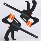 Resim 1PC 4 İnç Ayarlanabilir Ağaç İşleme Klemensi F-Tipi Hızlı Tutma Ratchet Çıkış Ağır Hizmet Ağaç İşleme ve Metal İnşaat için Naylon Kolu Manuel El Aleti, Pil Gerektirmez 