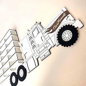 Resim 1/64 Tır Modeli Beyaz Hobi Oyuncak Araba Rafı 