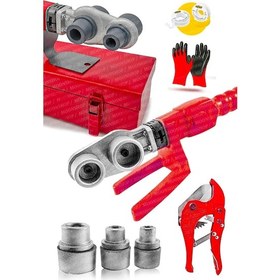 Resim Moonshop Metal Çanta Panel Pprc Boru Kaynak Makina Seti + Makas 