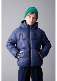 Resim DeFacto Erkek Çocuk Su İtici Kapüşonlu Fermuarlı Cepli Mont C5565A824WNNV147 