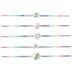 Resim Sones 2 Adet 60 Cm Renkli Lazer Araba Çıkartmaları Vücut Çizikler Kapak Araba Çıkartmaları Taç 9137c 