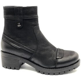 Resim Venüs Wolrif Hakiki Deri Kaymaz Taban Ortopedik Kadın Bot Siyah 