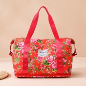 Resim Vibrant Floral Print Seyahat Duffel Çantası - Büyük Kapasite, Oxford Bez, Kuzeybatı Tarzı, Çoklu Renk Seçenekleri, İş Seyahatleri ve Hamilelik için Mükemmel, Seyahat Ba 